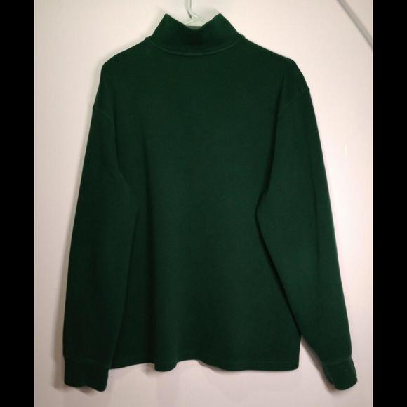 Polo Ralph Lauren Quarter Zip Pullover Sweater  Size XL Green Pony Logo - Picture 3 of 5